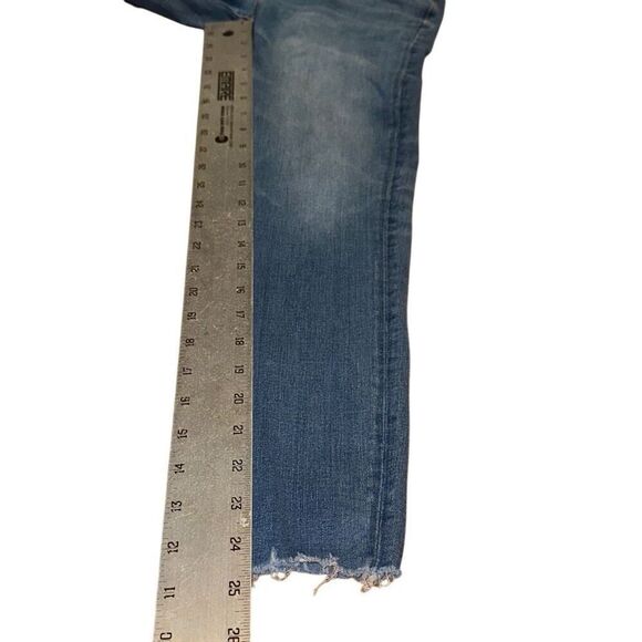 American Eagle Jegging Super Stretch Sz 2 LONG Length Med Dark Wash Denim Jeans - Picture 8 of 9